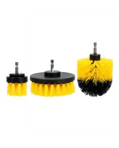 Blok 51 Carpet And Upholstery Cleaning Drill Brush Set Of 3 - Heavy Duty