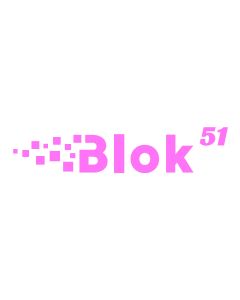 Blok 51 Logo Sticker - Pink
