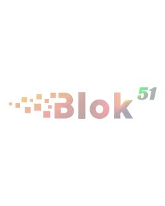 Blok 51 Logo Sticker - Extra Large Rainbow Effect