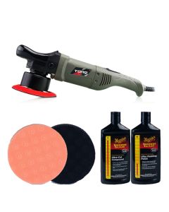 Chemical Guys Torq 10FX DA Machine Polisher Lake Country Pads and Meguiars Polishes Bundle