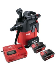 FLEX VC 6 18V Cordless Compact Vacuum Cleaner With 2 Batteries & Charger