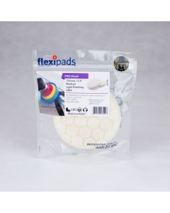 Flexipads World Class 135mm (5.5 inch) PRO-WHITE Medium Light Polishing Hex Pad