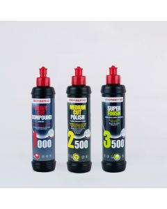 Menzerna 250ml Triple Pack - Heavy Cut 1000, Medium Cut 2500, Super Finish 3500