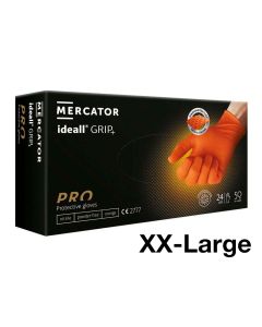 Mercato Ideall Grip Orange Nitrile Gloves 50 Pack - Small