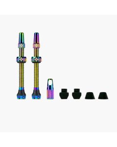 Muc-Off V2 Tubeless 60mm Iridescent Rainbow Presta Valve Kit