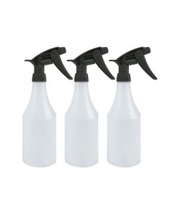 Tolco 750ml Spray Bottles & Chemical Resistant Spray Heads - 3 Pack