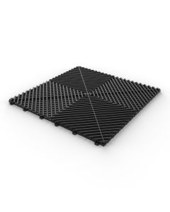 Tuff Tile Black Interlocking Garage Floor Tile 40cm x 40cm