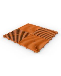 Tuff Tile Fire Orange Interlocking Garage Floor Tile 40cm x 40cm