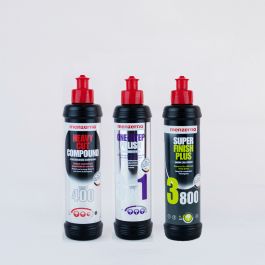Menzerna Heavy Cut Compound 400 Autopolitoer hoogglans 3500 Power Lock Ultimate Protection 3 doeken 40 x 40 cm