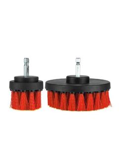 Blok 51 Carpet And Upholstery Cleaning Drill Brush Set Of 2 - Extra Heavy Duty