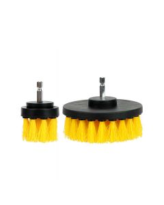 Blok 51 Carpet And Upholstery Cleaning Drill Brush Set Of 2 - Heavy Duty